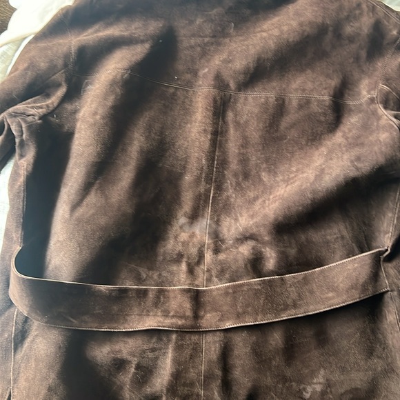 Elegant Dark Brown Suede Jacket for Women - Picture 5 of 6